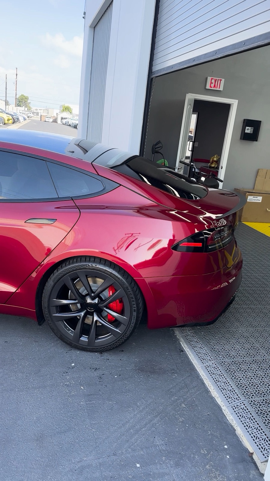 Tesla Model S Plaid ceramic coating gloss finish